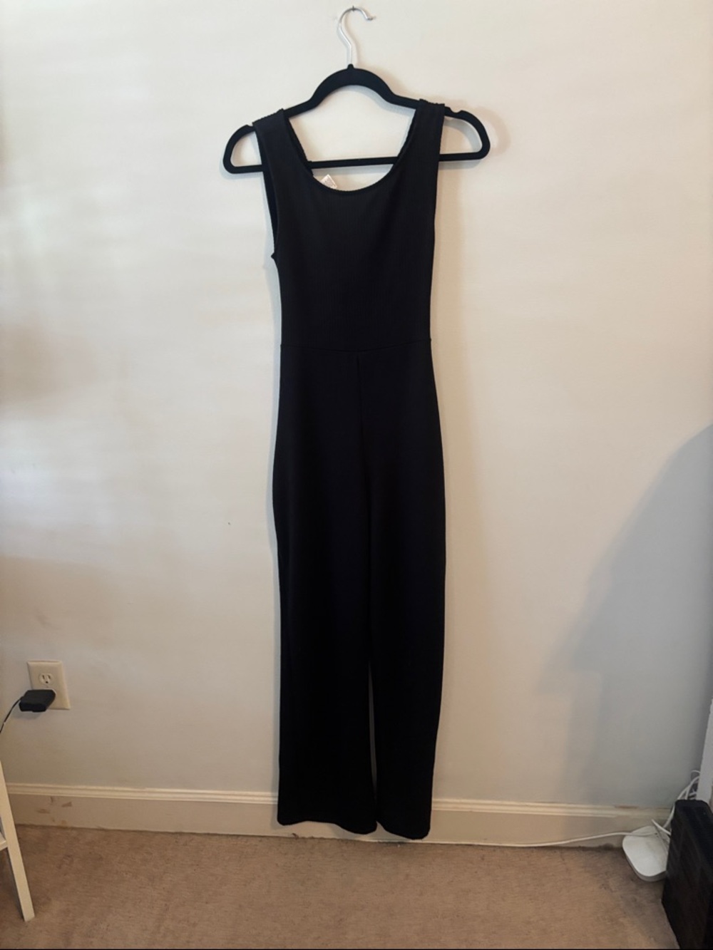 Sleeveless Black Wide-Leg Jumpsuit